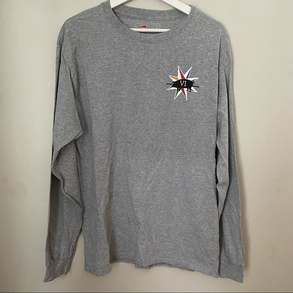 Hanes Shirt Long Sleeve Oktoberfest Joetoberfest Pig Roast Casual Custom Made - Picture 2 of 8